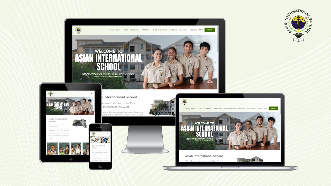 Asian International School case study for school website design, education website strategy, responsive school website, admissions website, private school digital experience